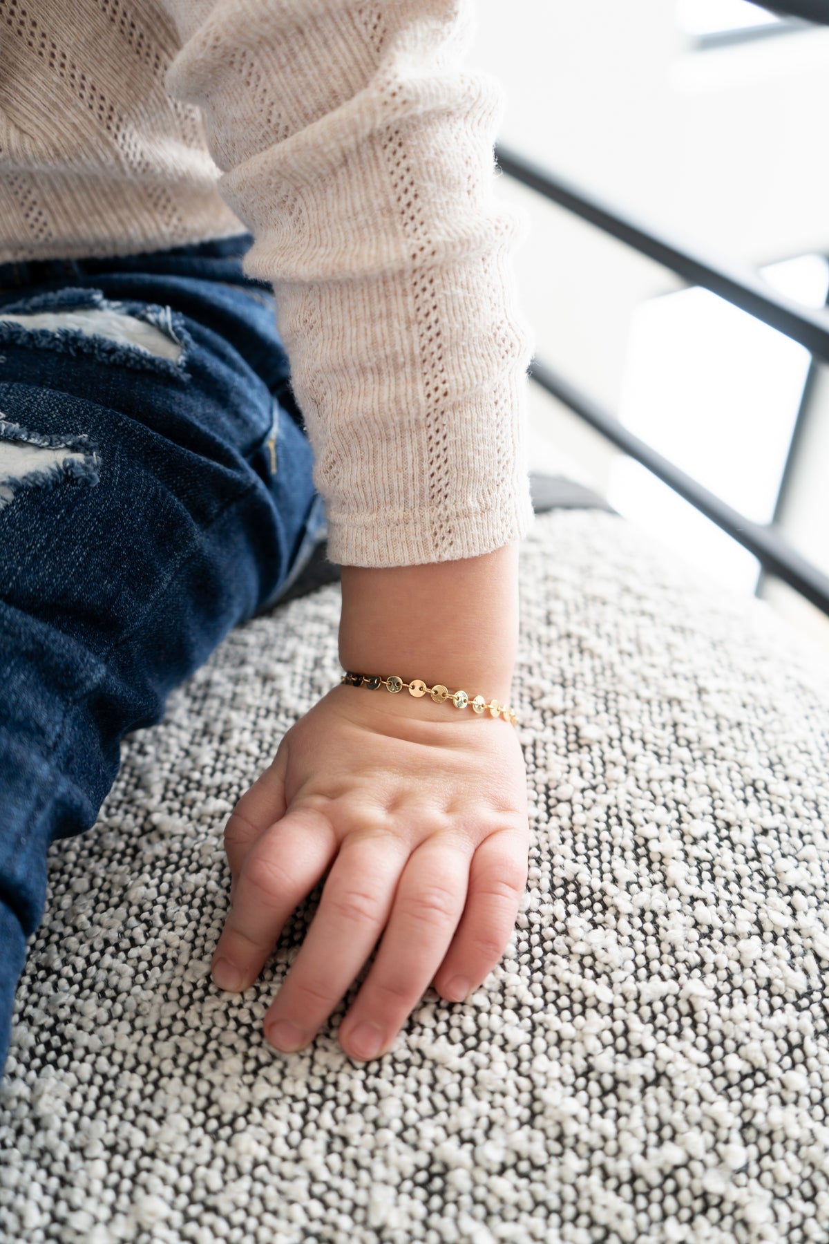 Gold Circle Chain Bracelet