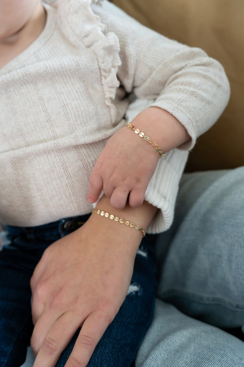 Gold Circle Chain Bracelet