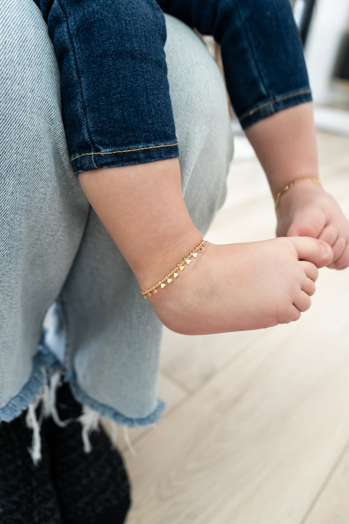 Dangly Heart Chain Anklet