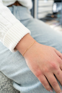 Gold Paperclip Bracelet