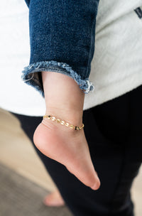 Gold Circle Chain Anklet