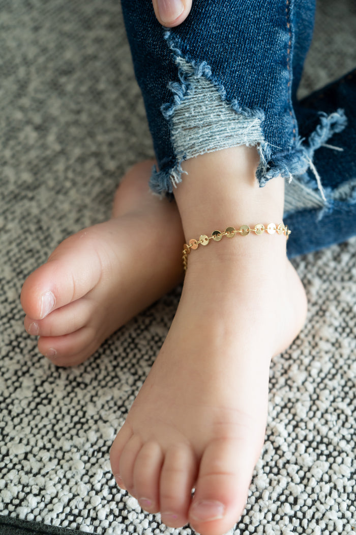 Gold Circle Chain Anklet