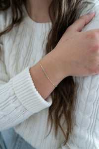 Rainbow Enamel Chain Bracelet