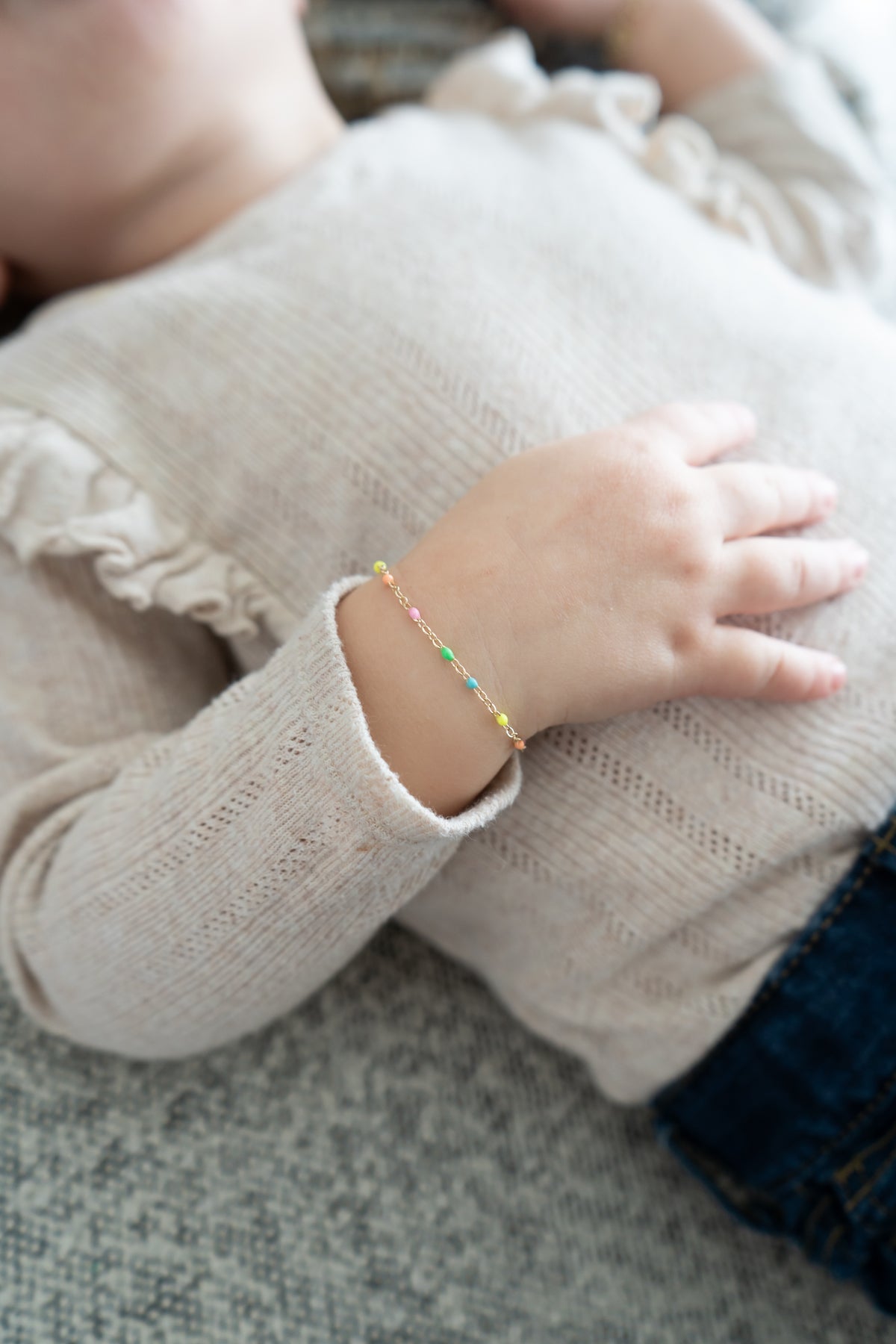 Rainbow Enamel Chain Bracelet