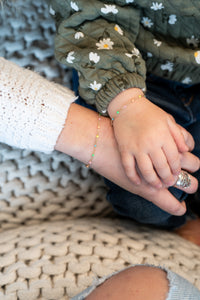 Rainbow Enamel Chain Bracelet