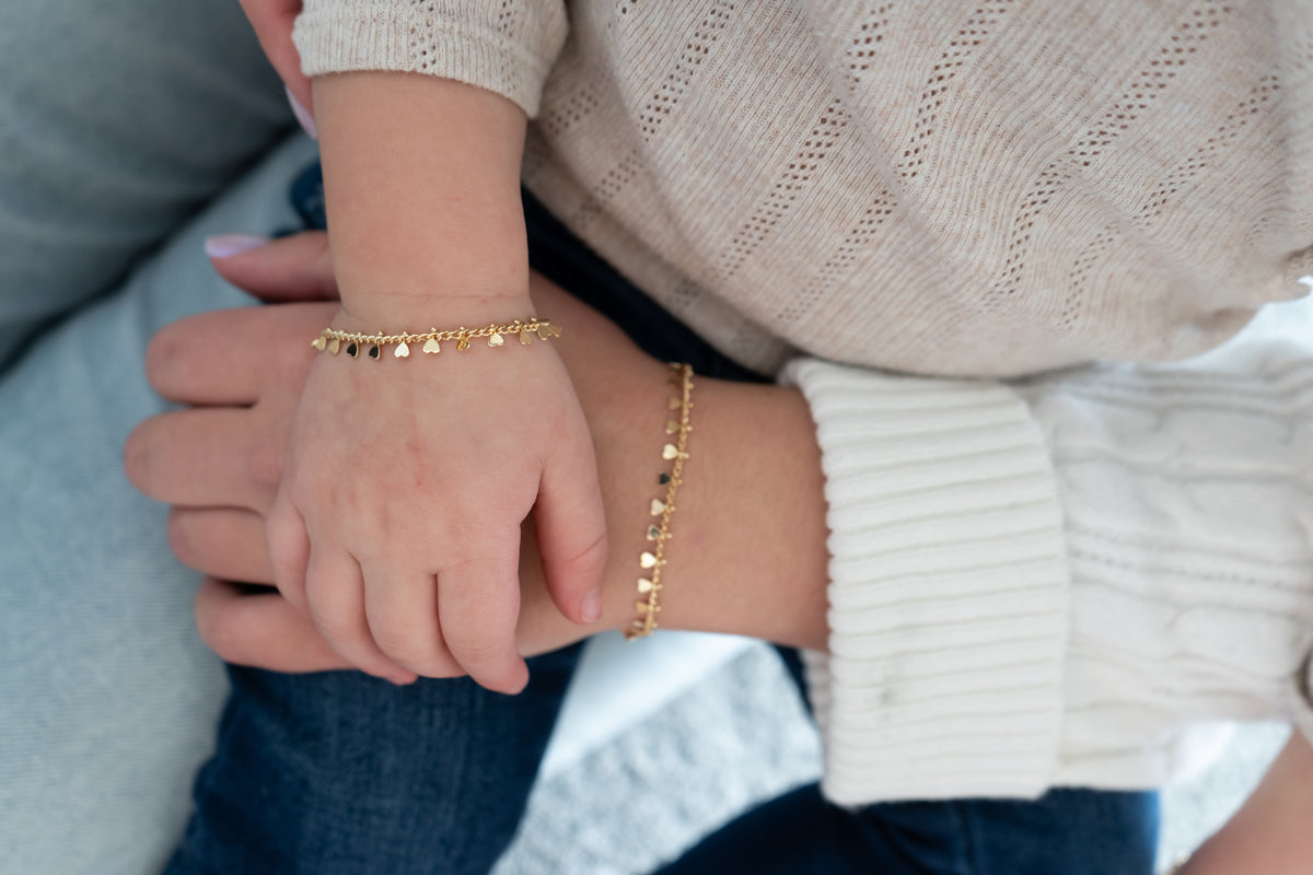 Dangly Heart Chain Bracelet