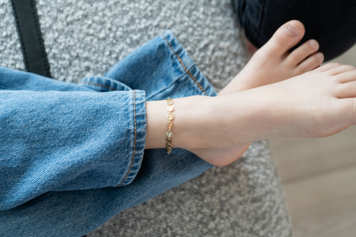 Smiley Face Chain Anklet