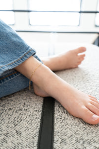 Gold Paperclip Chain Anklet