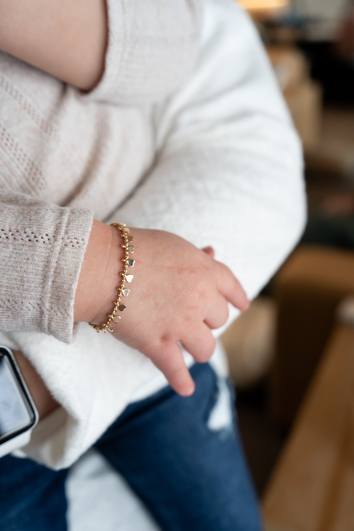 Dangly Heart Chain Bracelet