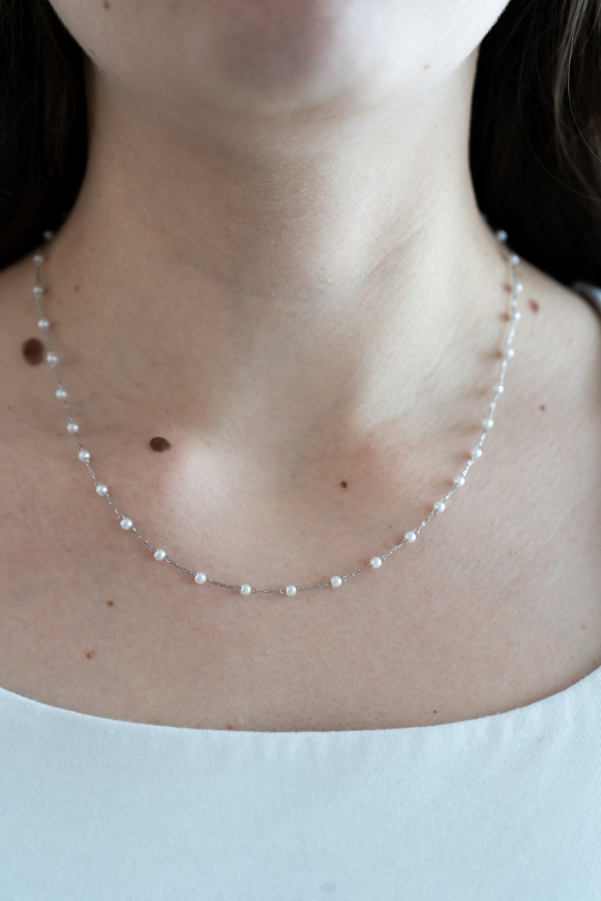 Silver Pearl Necklace