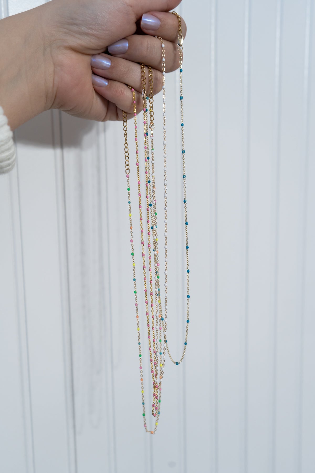 Rainbow Enamel Necklace