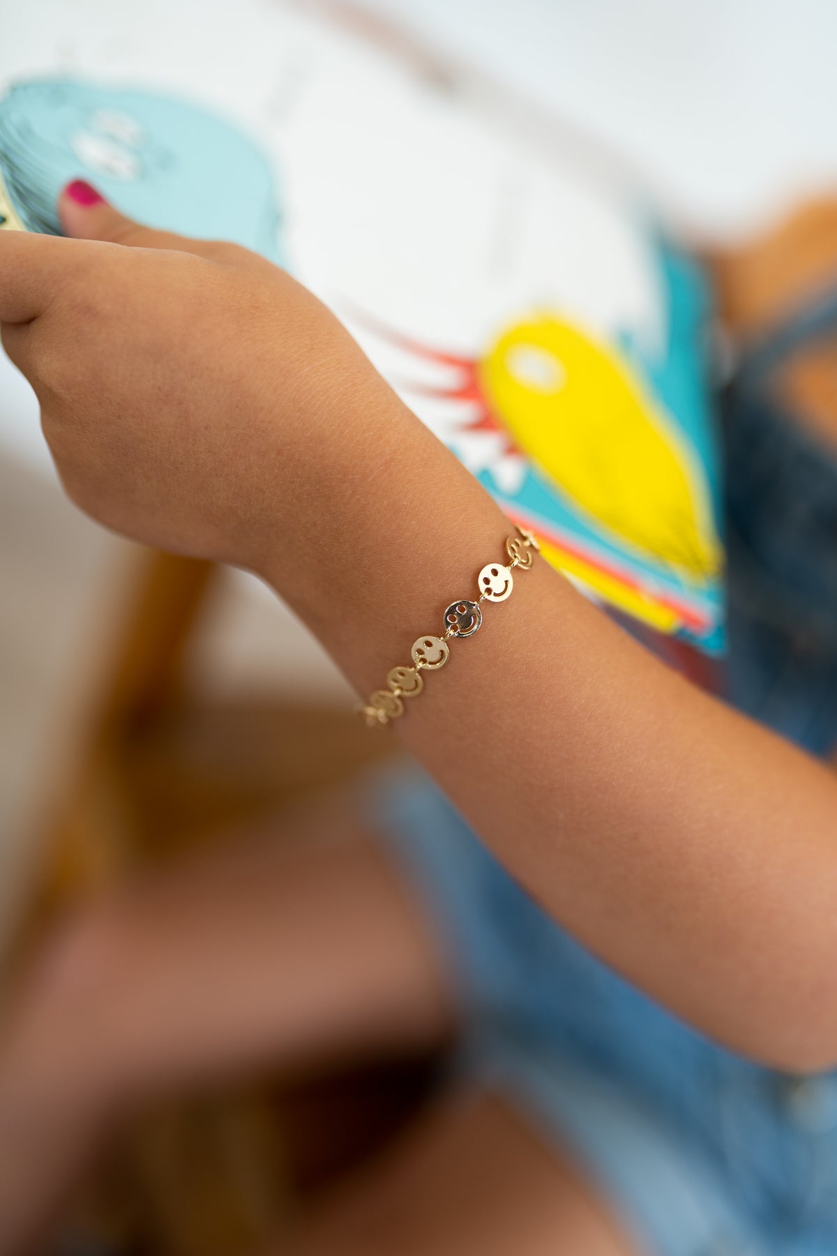 Smiley Face Chain Bracelet