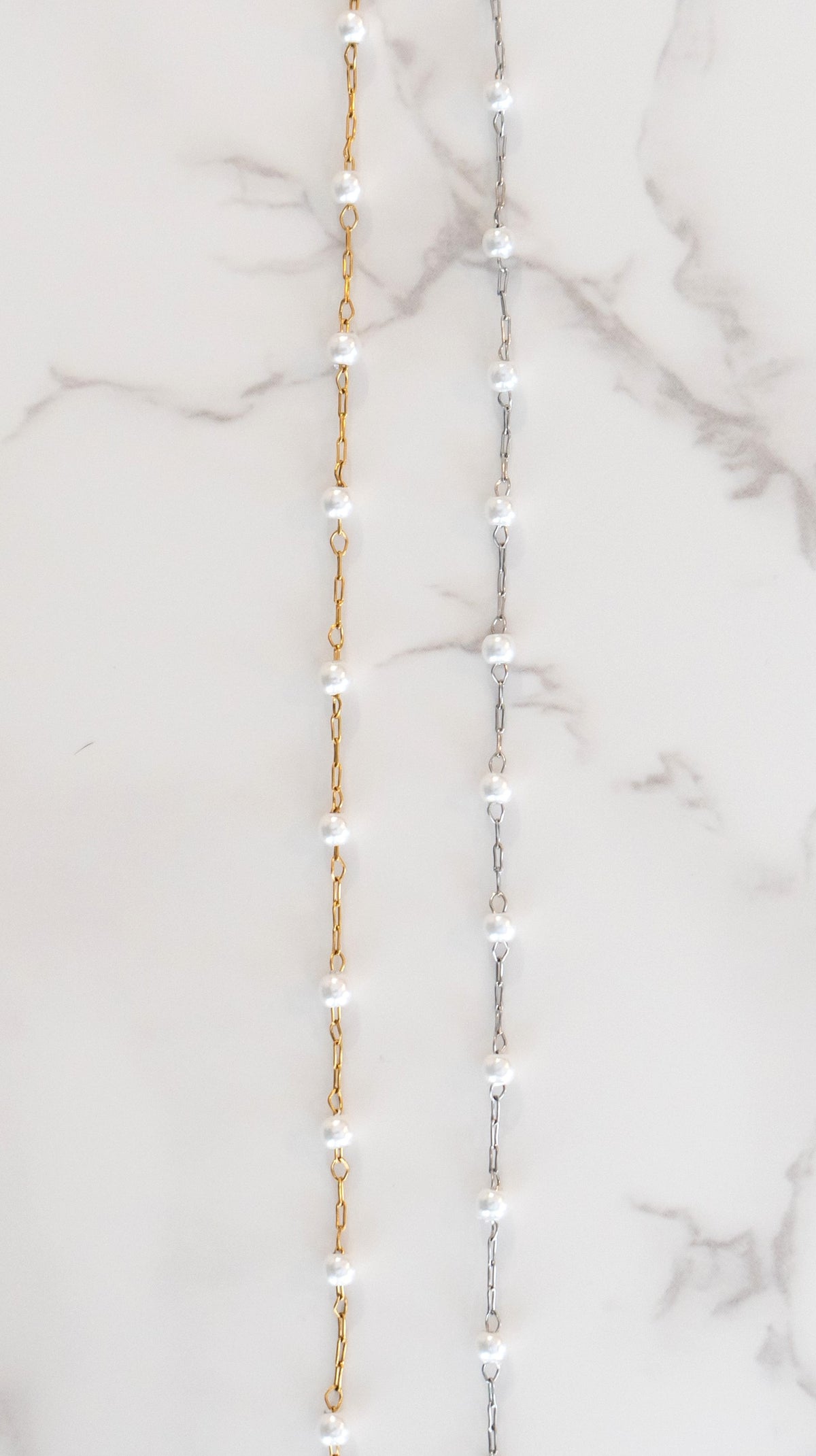 Gold Pearl Chain Anklet