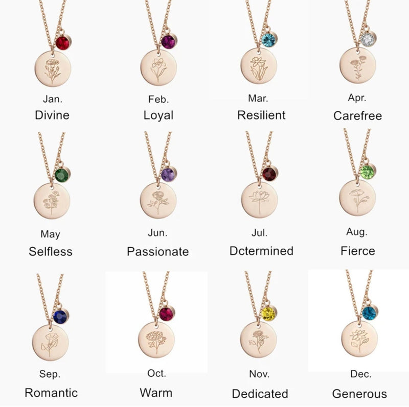 Birth Month Necklace